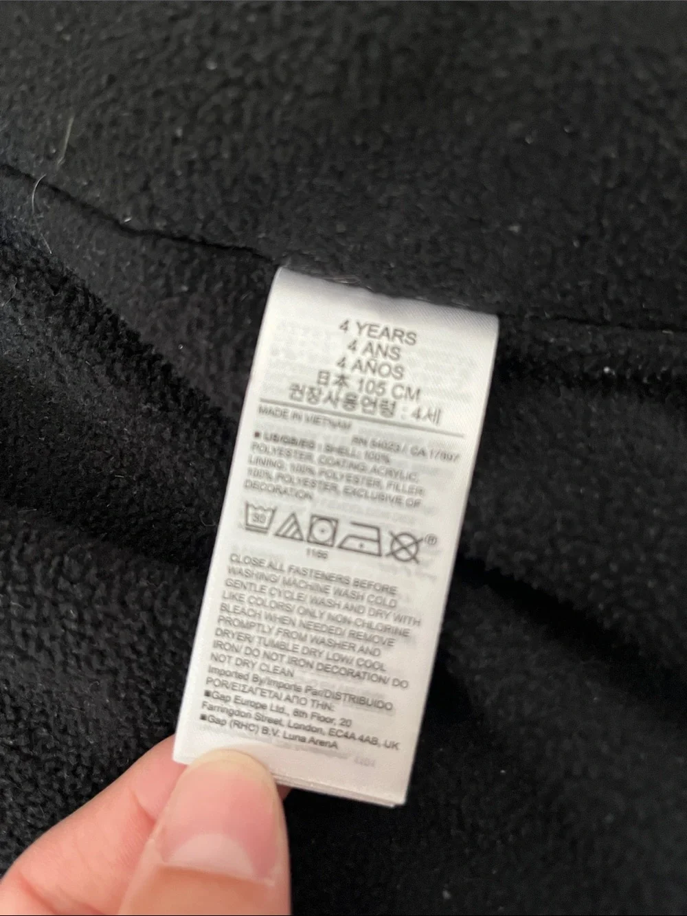 GAP Black Hooded Puffer Coat for Kids